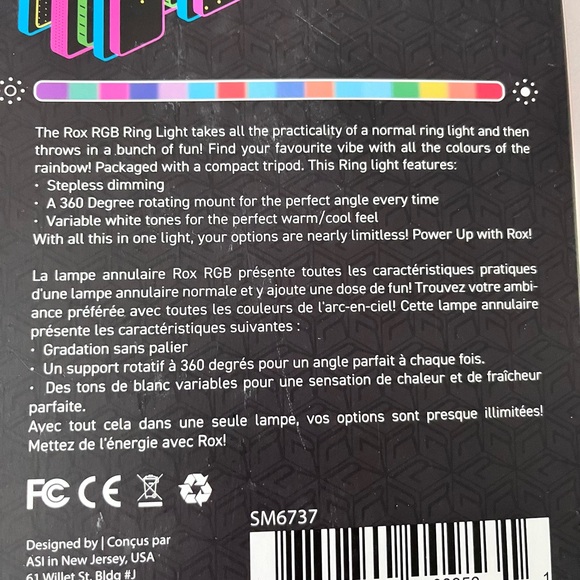 RBG Selfie Ring Light 10.25” with Tripod NWT - Picture 2 of 3